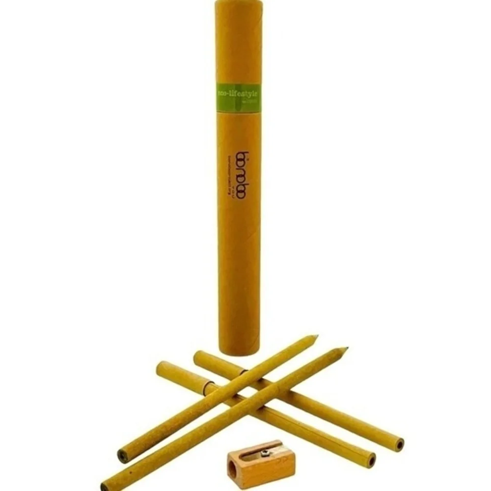 Bonobo Eco-Lifestyle Logomark Back to School Set Recycled Pens Pencils Wood New